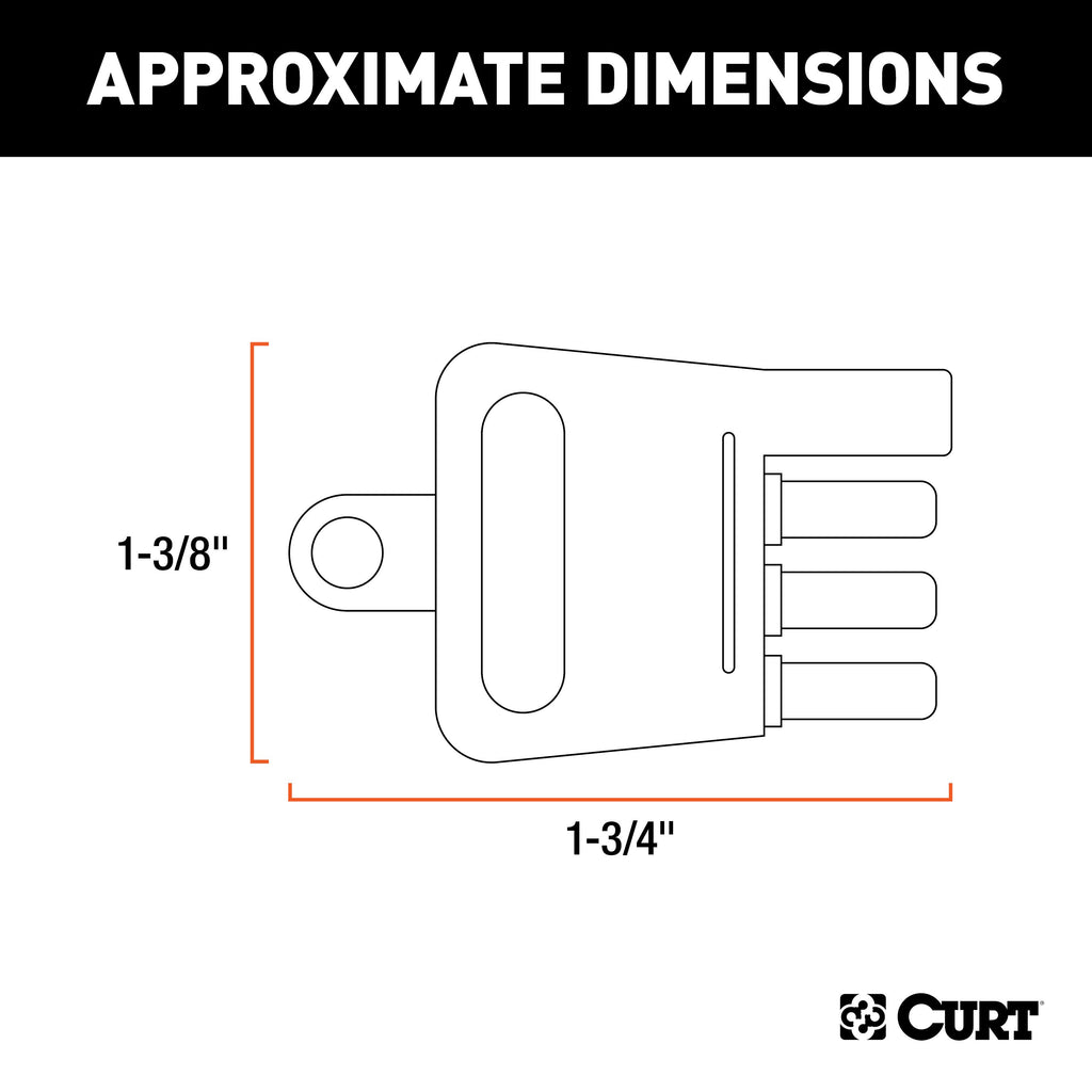 CURT 58260 4-Way Flat Connector Tester