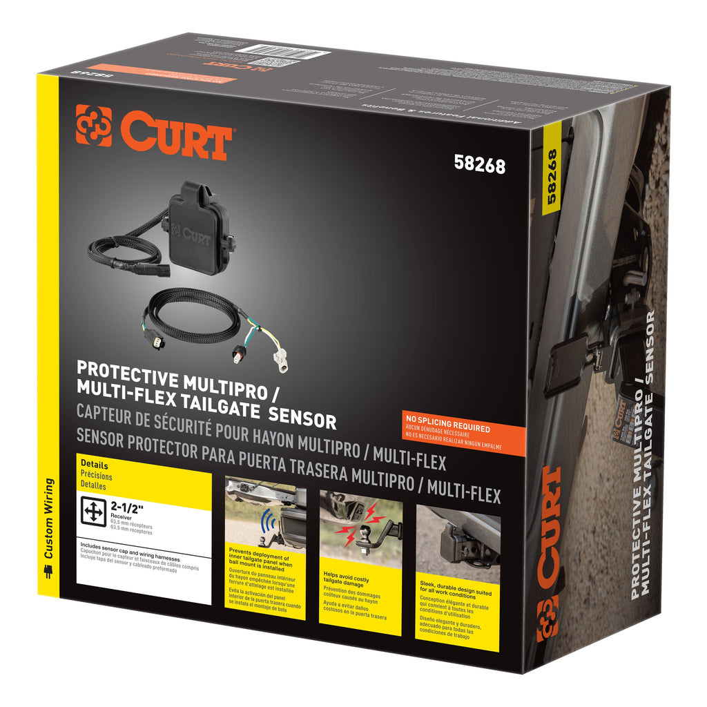 CURT 58268 Protective Tailgate Sensor, Fits Select GMC MultiPro, Chevy Multi-Flex