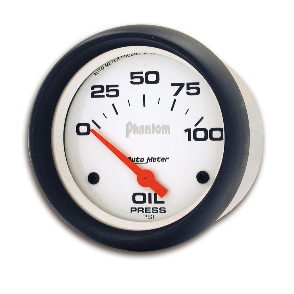 AutoMeter 5827 GAUGE, OIL PRESSURE, 2 5/8", 100PSI, ELECTRIC, PHANTOM