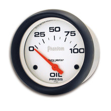 Load image into Gallery viewer, AutoMeter 5827 GAUGE, OIL PRESSURE, 2 5/8", 100PSI, ELECTRIC, PHANTOM
