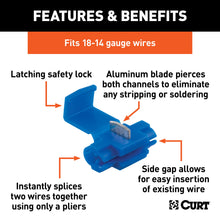 Load image into Gallery viewer, CURT 58280 Snap Lock Tap Connectors (18-14 Wire Gauge, 100-Pack)