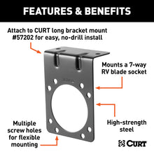 Load image into Gallery viewer, CURT 58290 Connector Mounting Bracket for 7-Way RV Blade (Black)