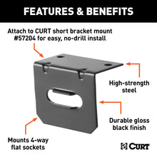 Load image into Gallery viewer, CURT 58301 Connector Mounting Bracket for 4-Way Flat (Packaged)