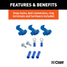Load image into Gallery viewer, CURT 58305 4-Way Flat Connector Plug &amp; Socket with 12" &amp; 48" Wires &amp; Hardware (Packaged)