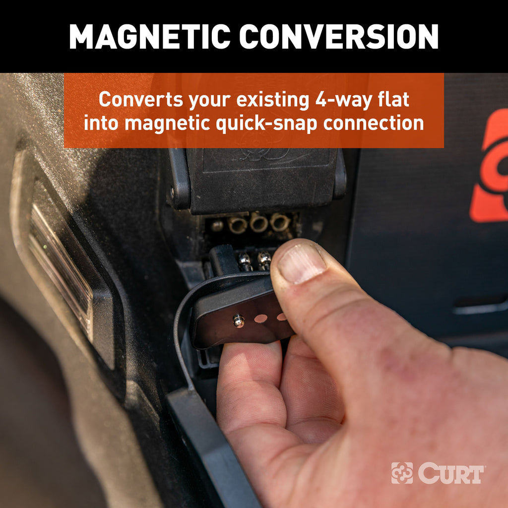 CURT 58306 4-Way Flat Magnetic Connector Adapter