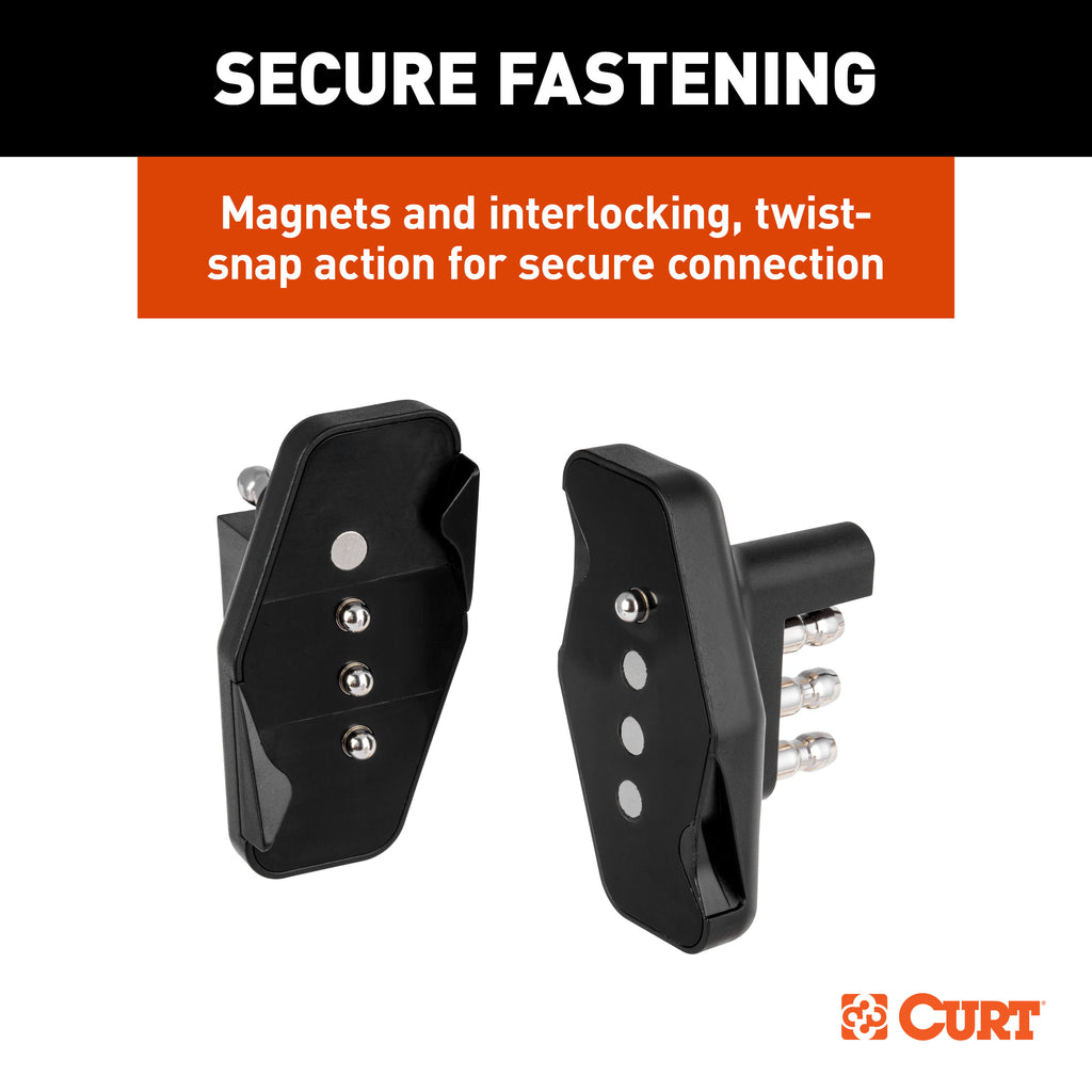 CURT 58306 4-Way Flat Magnetic Connector Adapter