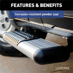 Luverne 583100-571477 LUVERNE 583100-571477 O-Mega II 100-Inch; 36-Inch Silver Aluminum Side Steps; Co for Select Ram ProMaster 1500, Ram ProMaster 2500, Ram ProMaster