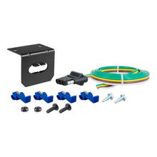Load image into Gallery viewer, CURT 58345 4-Way Flat Connector Socket with Hardware (Vehicle Side, Packaged)
