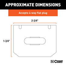 Load image into Gallery viewer, CURT 58345 4-Way Flat Connector Socket with Hardware (Vehicle Side, Packaged)