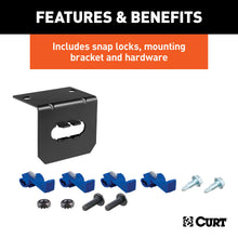 Load image into Gallery viewer, CURT 58345 4-Way Flat Connector Socket with Hardware (Vehicle Side, Packaged)