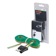 Load image into Gallery viewer, CURT 58348 4-Way Flat Connector Plug with 48" Wires (Trailer Side, Packaged)