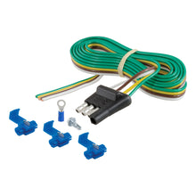 Load image into Gallery viewer, CURT 58349 4-Way Flat Connector Plug with 48" Wires &amp; Hardware (Trailer Side, Packaged)