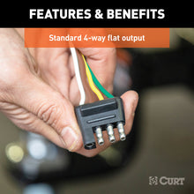 Load image into Gallery viewer, CURT 58349 4-Way Flat Connector Plug with 48" Wires &amp; Hardware (Trailer Side, Packaged)