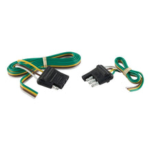 Load image into Gallery viewer, CURT 58355 4-Way Flat Connector Plug &amp; Socket with 12" &amp; 48" Wires (Packaged)