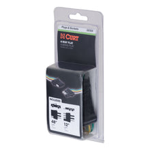 Load image into Gallery viewer, CURT 58355 4-Way Flat Connector Plug &amp; Socket with 12" &amp; 48" Wires (Packaged)