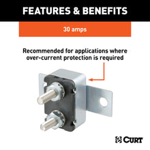 Load image into Gallery viewer, CURT 58361 30-Amp Universal Circuit Breaker