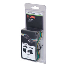 Load image into Gallery viewer, CURT 58381 4-Way Flat Connector Plug &amp; Socket with 12" Wires (Packaged)