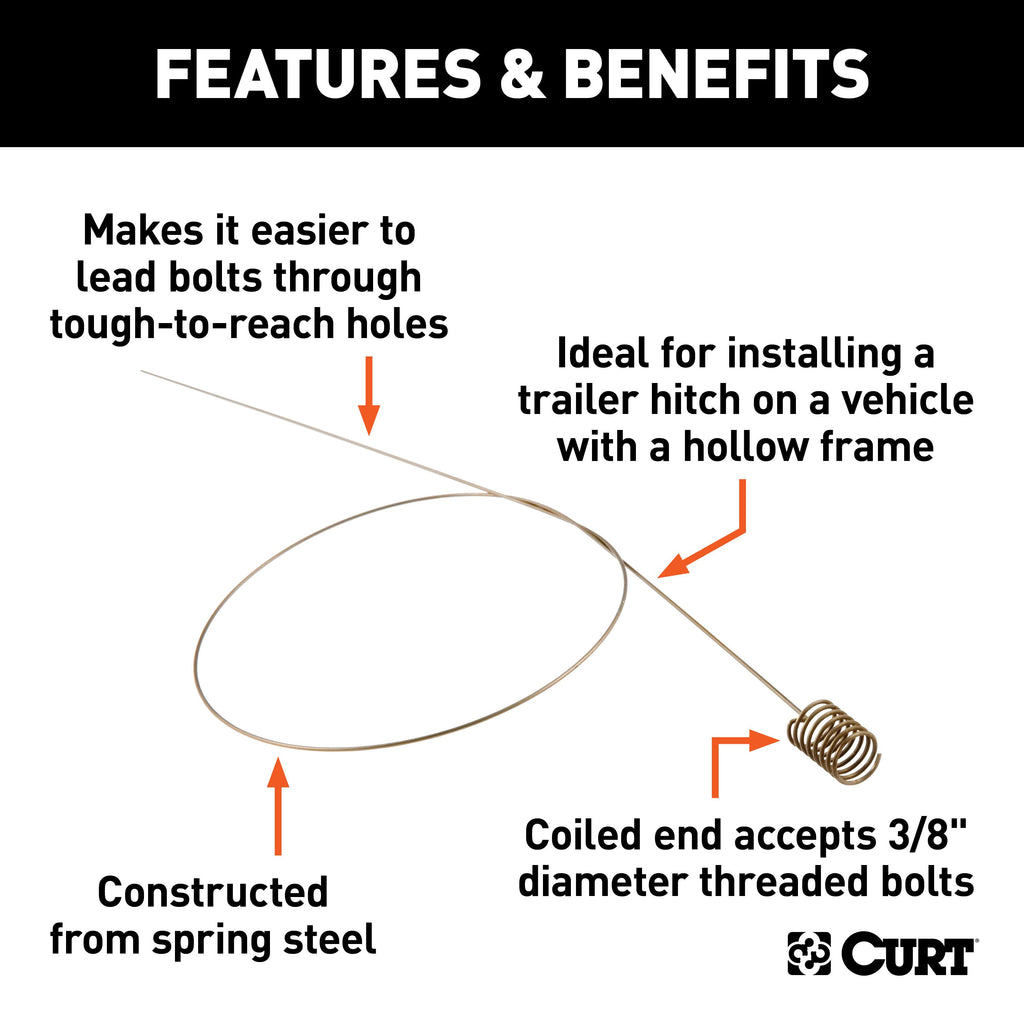 CURT 58390 Fish Wire for 3/8" Diameter Bolts
