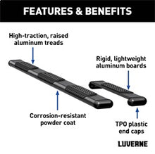Load image into Gallery viewer, Luverne 584100-570747 LUVERNE 584100-570747 O-Mega II 100-Inch; 36-Inch Black Aluminum Side Steps; Com for Select Dodge Sprinter 2500, Dodge Sprinter 3500, Freightliner Sprinter 2500, Freightliner Sprinter 3500, Mercedes-Benz Sprinter 2500, Mercedes-Benz