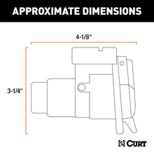 Load image into Gallery viewer, CURT 58417 7-Way RV Blade Connector Socket with Integrated Bracket (Vehicle Side, Packaged)