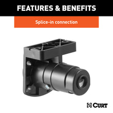 Load image into Gallery viewer, CURT 58417 7-Way RV Blade Connector Socket with Integrated Bracket (Vehicle Side, Packaged)