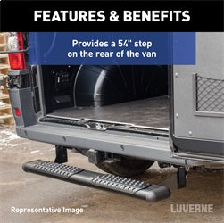 Luverne 584254-570749 LUVERNE 584254-570749 O-Mega II 54-Inch Black Aluminum Rear Step; Compatible wit for Select Dodge Sprinter 2500, Dodge Sprinter 3500, Freightliner Sprinter 2500, Freightliner Sprinter 3500, Mercedes-Benz Sprinter 2500, Mercedes-Benz