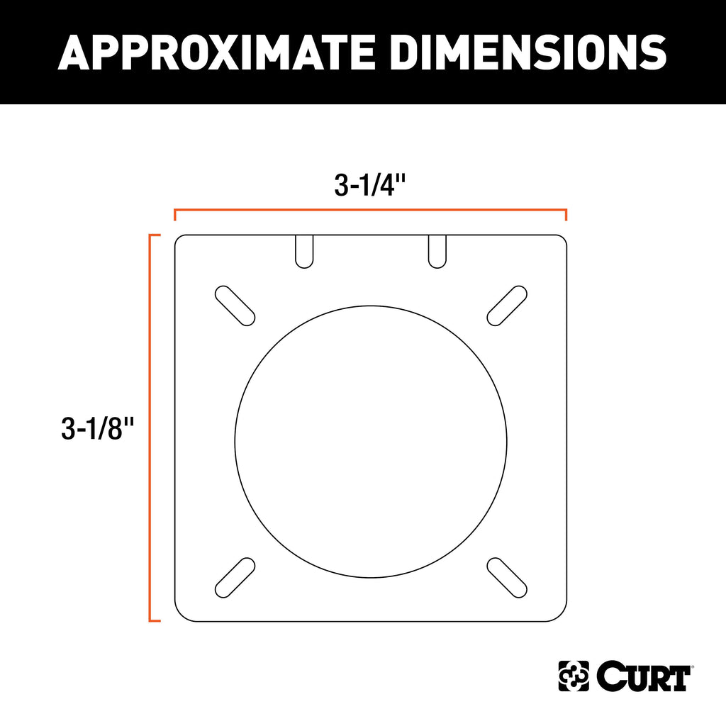 CURT 58520 Connector Mounting Bracket for 7-Way USCAR Socket