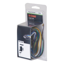 Load image into Gallery viewer, CURT 58541 5-Way Flat Connector Plug with 48" Wires (Trailer Side, Packaged)