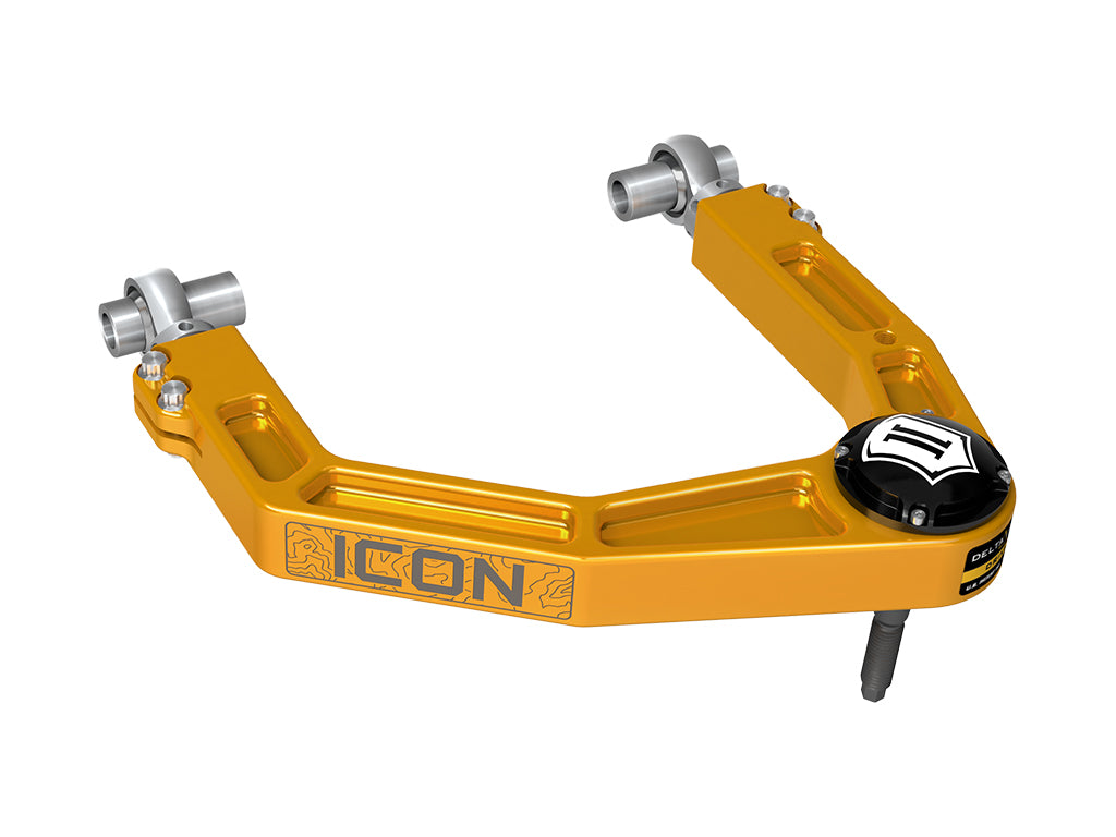 ICON Vehicle Dynamics 58552GDJ 24-25 TACOMA/24-25 LC250/24-25 GX550/25 T4R BILLET UCA DJ PRO KIT GOLD ANO for Select Lexus GX550, Toyota 4Runner, Toyota Land Cruiser, Toyota Tacoma