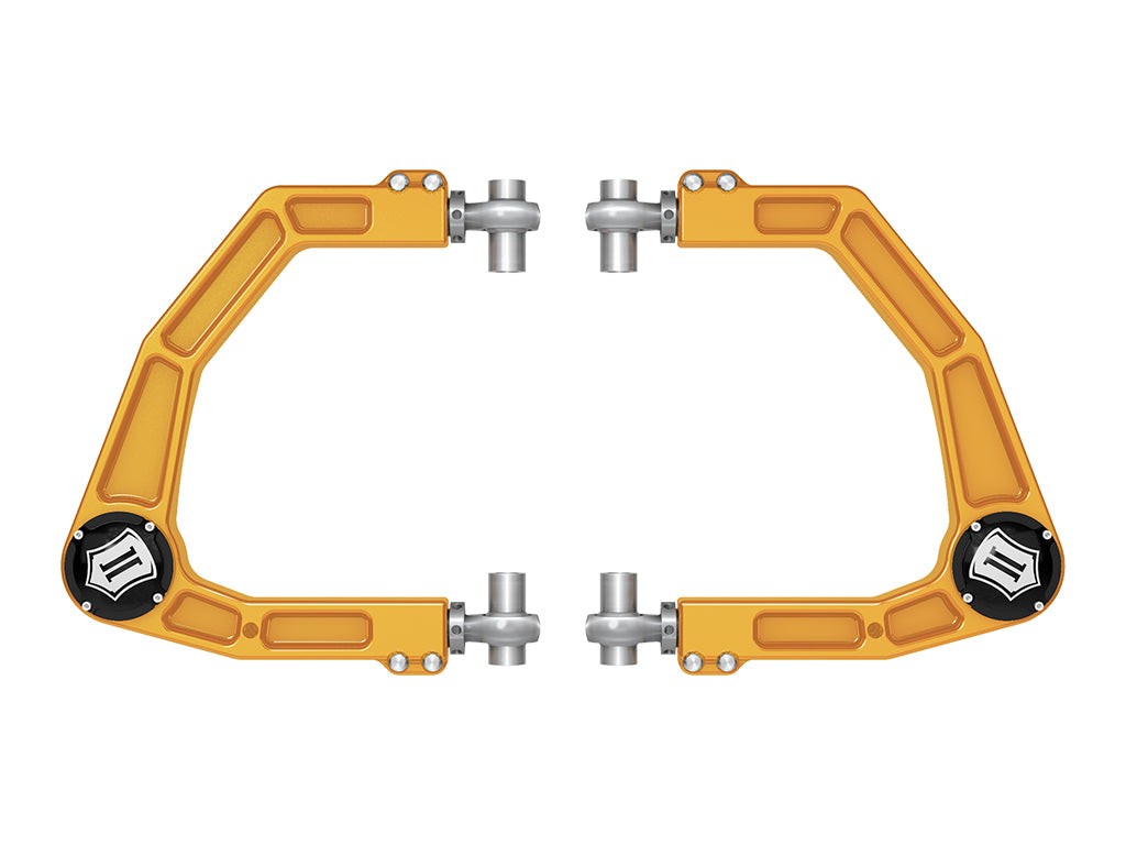 ICON Vehicle Dynamics 58552GDJ 24-25 TACOMA/24-25 LC250/24-25 GX550/25 T4R BILLET UCA DJ PRO KIT GOLD ANO for Select Lexus GX550, Toyota 4Runner, Toyota Land Cruiser, Toyota Tacoma