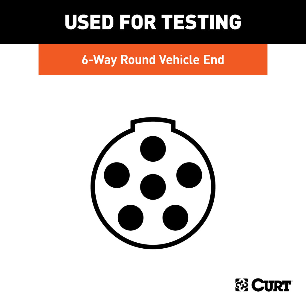 CURT 58650 6-Way Round Connector Tester