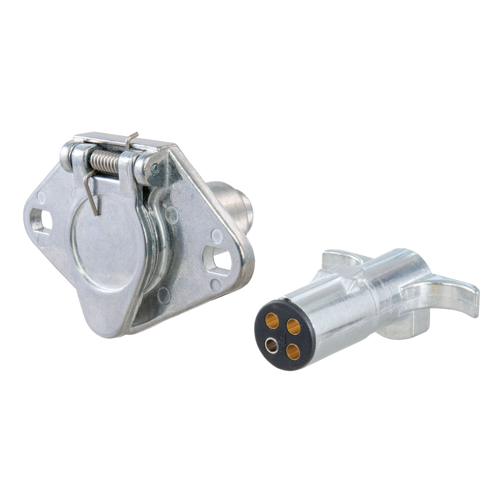 CURT 58671 4-Way Round Connector Plug & Socket (Packaged)