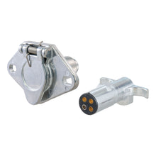 Load image into Gallery viewer, CURT 58671 4-Way Round Connector Plug &amp; Socket (Packaged)