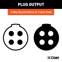 Load image into Gallery viewer, CURT 58671 4-Way Round Connector Plug &amp; Socket (Packaged)