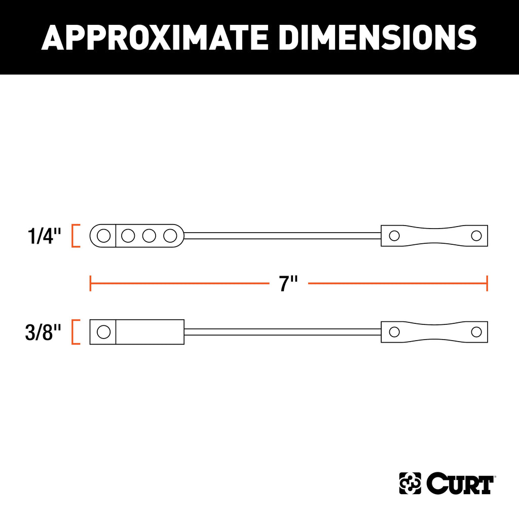CURT 58761 4-Way Flat Connector Dust Cover Set (Packaged)