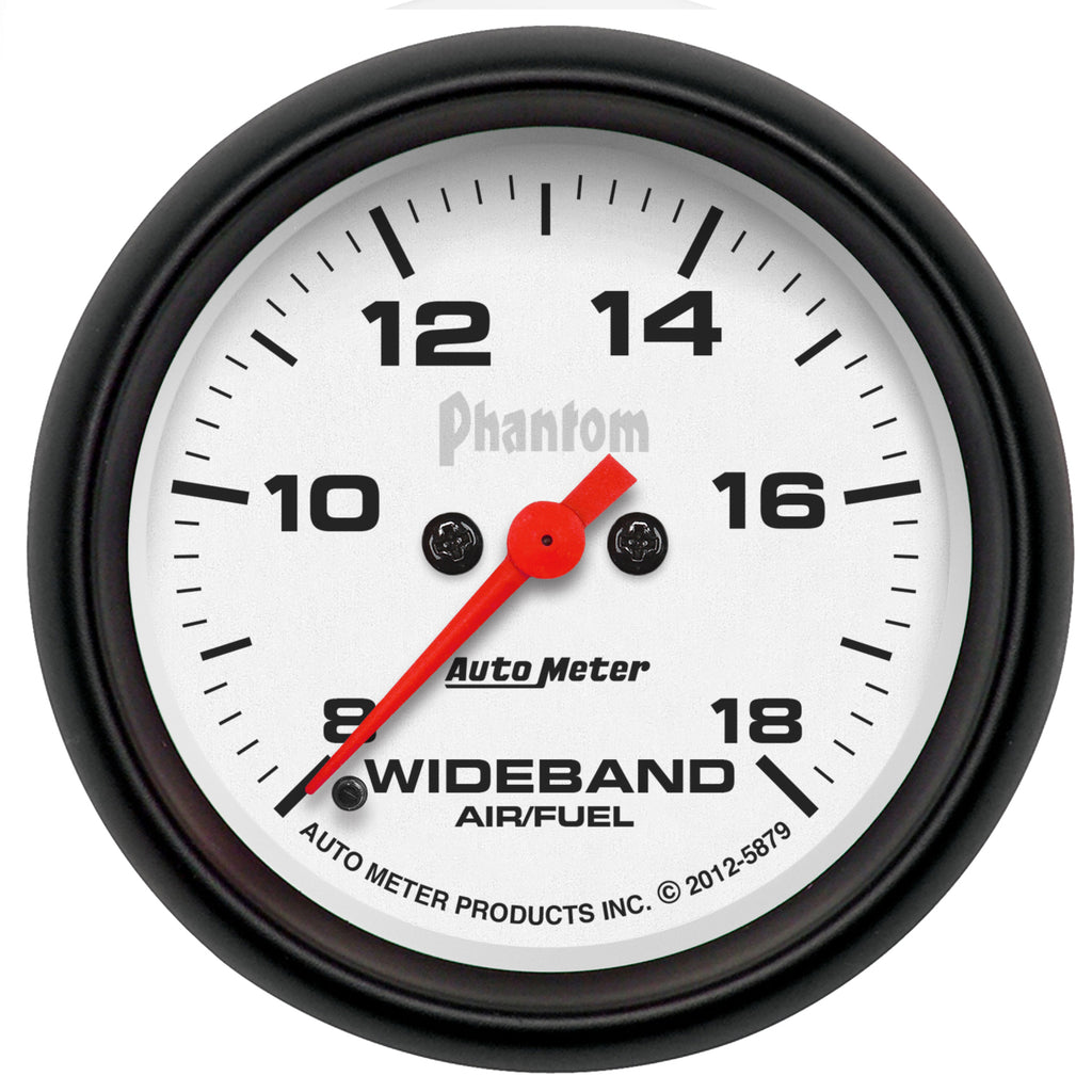 AutoMeter 5879 GAUGE, AIR/FUEL RATIO-WIDEBAND, ANALOG, 2 5/8", 8:1-18:1, STEPPER MTR, PHANTOM