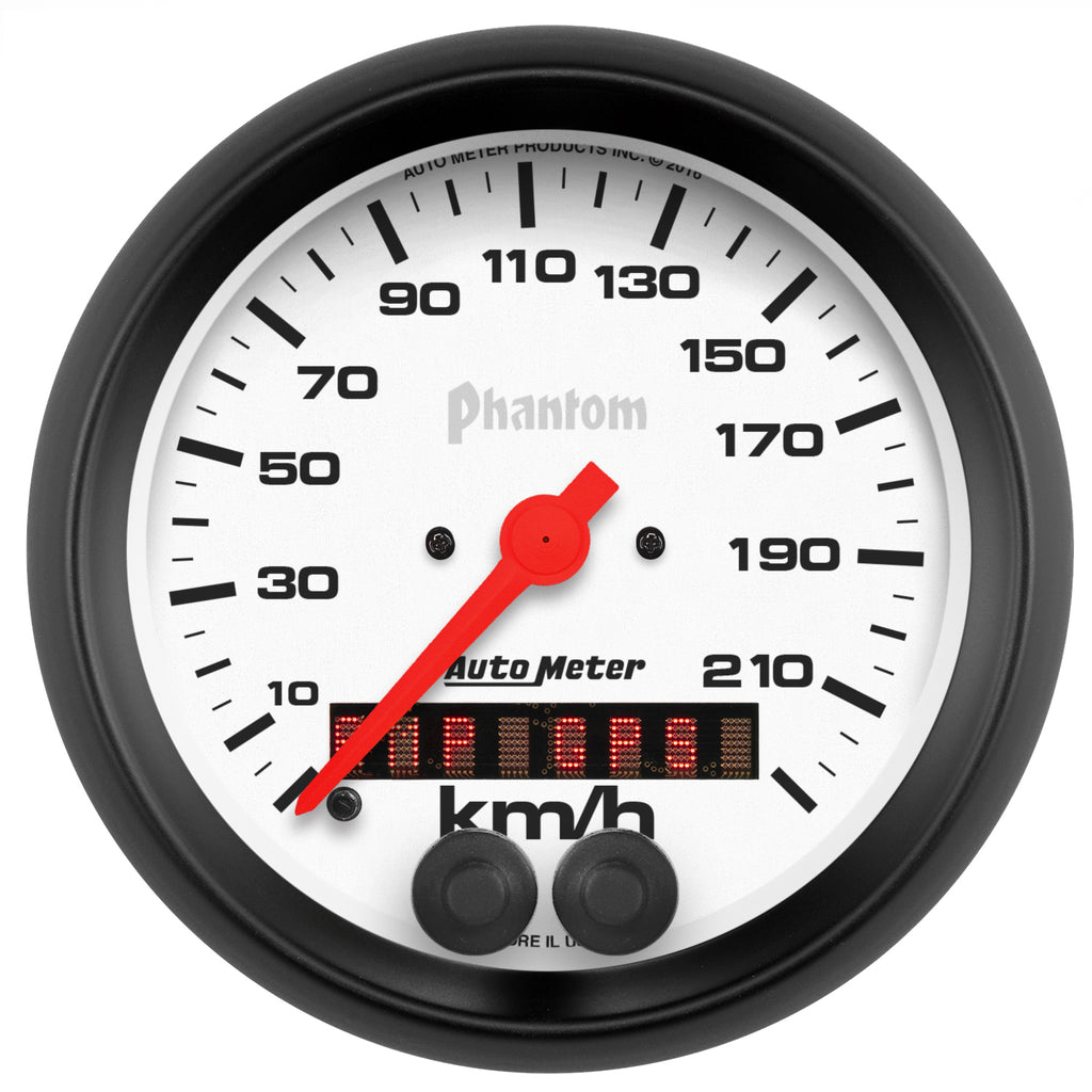 AutoMeter 5880-M GAUGE, SPEEDOMETER, 3 3/8", 225KM/H, GPS, PHANTOM