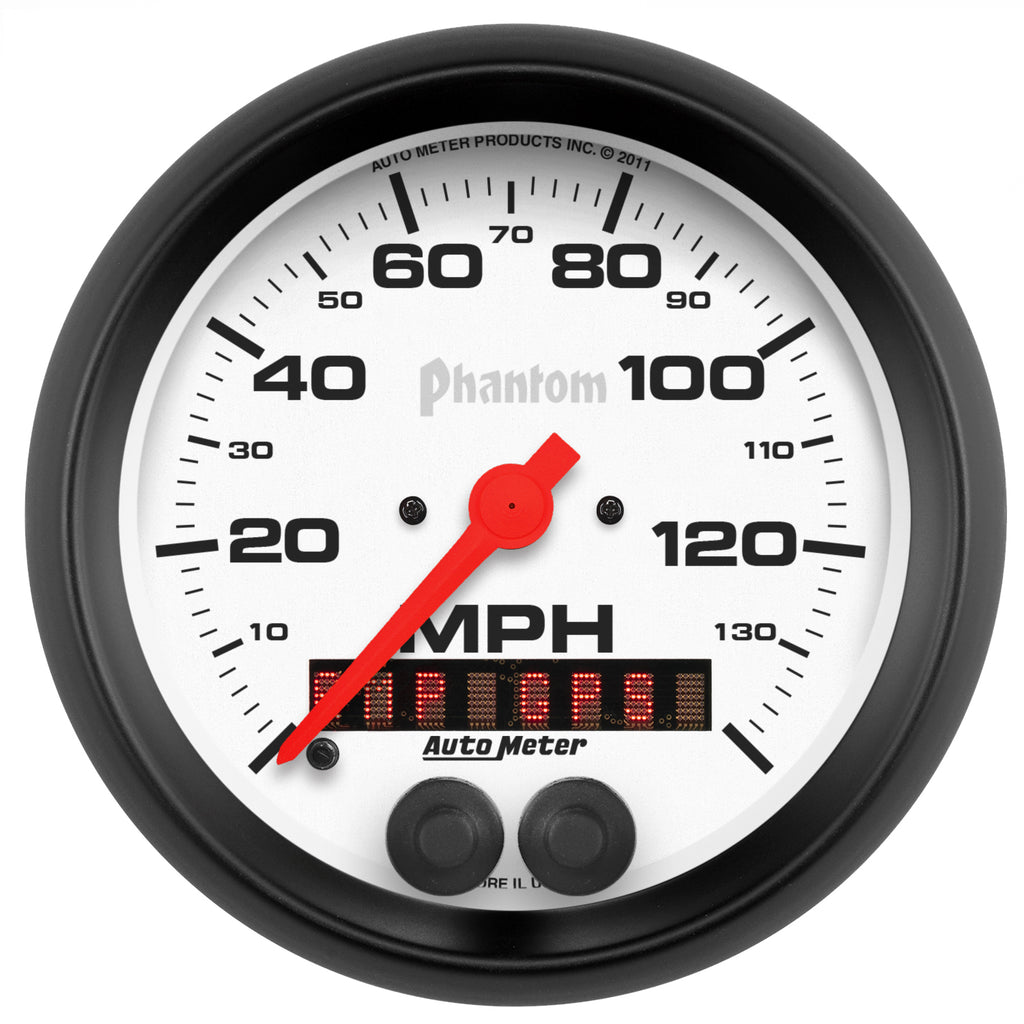 AutoMeter 5880 GAUGE, SPEEDOMETER, 3 3/8", 140MPH, GPS, PHANTOM