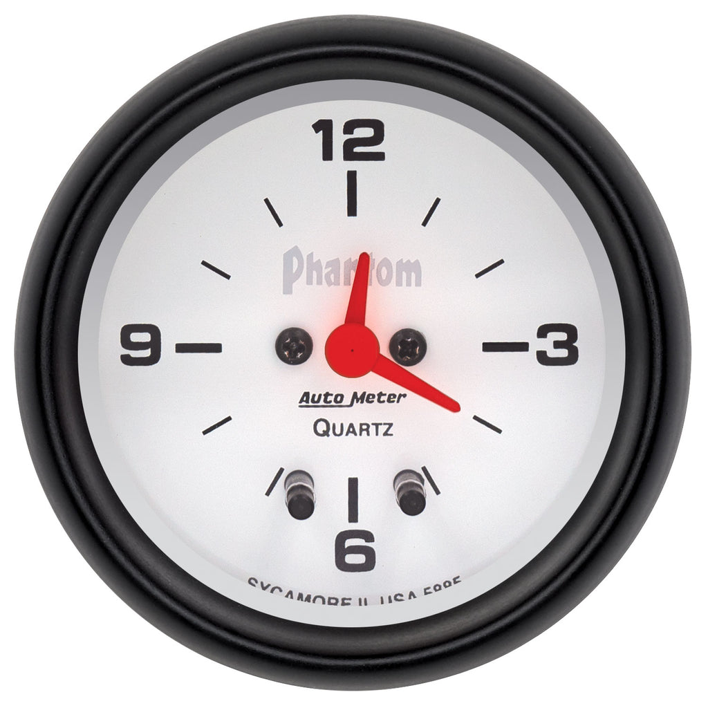 AutoMeter 5885 GAUGE, CLOCK, 2 5/8", 12HR, ANALOG, PHANTOM
