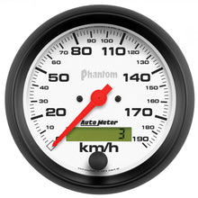 Load image into Gallery viewer, AutoMeter 5887-M GAUGE, SPEEDOMETER, 3 3/8", 190KM/H, ELEC. PROG. W/ LCD ODO, PHANTOM