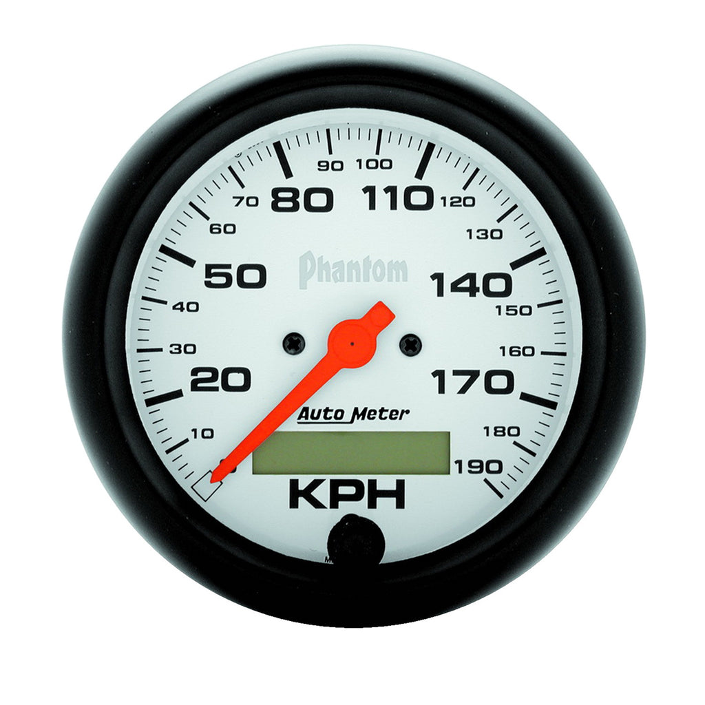 AutoMeter 5887-M GAUGE, SPEEDOMETER, 3 3/8", 190KM/H, ELEC. PROG. W/ LCD ODO, PHANTOM