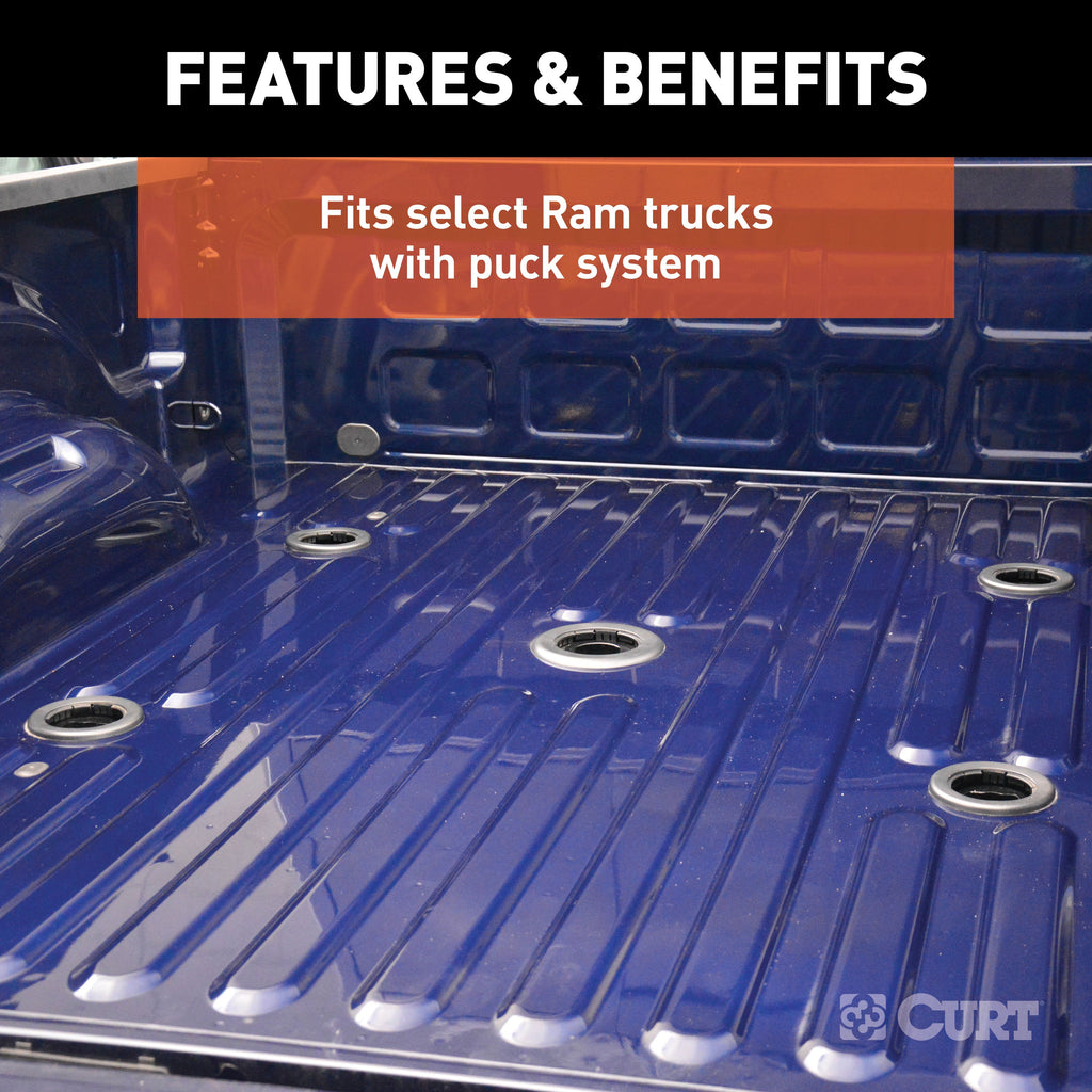 CURT 16049 Q25 5th Wheel Hitch; Select Ram 2500; 3500; 8ft. Bed Puck System - Truck Part Superstore