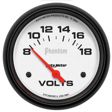 Load image into Gallery viewer, AutoMeter 5891 GAUGE, VOLTMETER, 2 5/8", 18V, ELECTRIC, PHANTOM