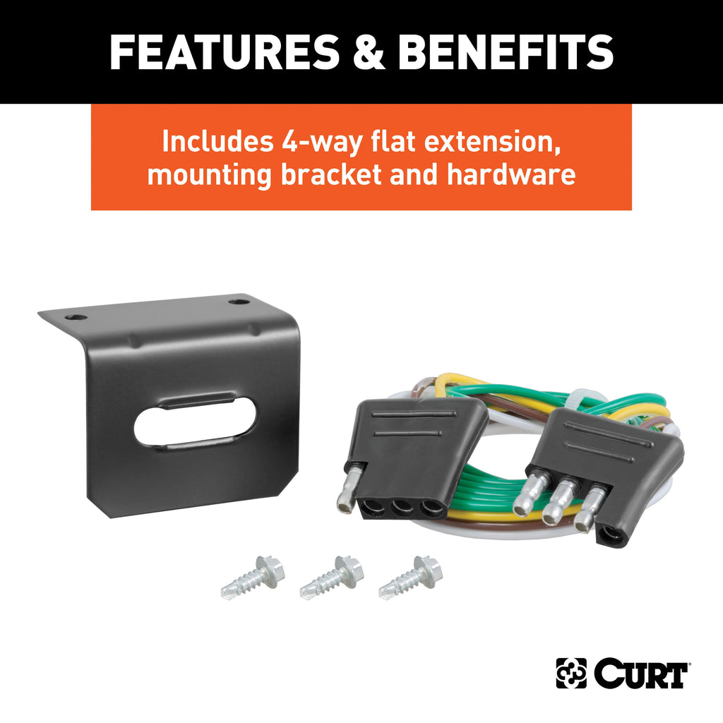 CURT 58976 Custom Towed-Vehicle RV Wiring Harness, Select Ford Explorer