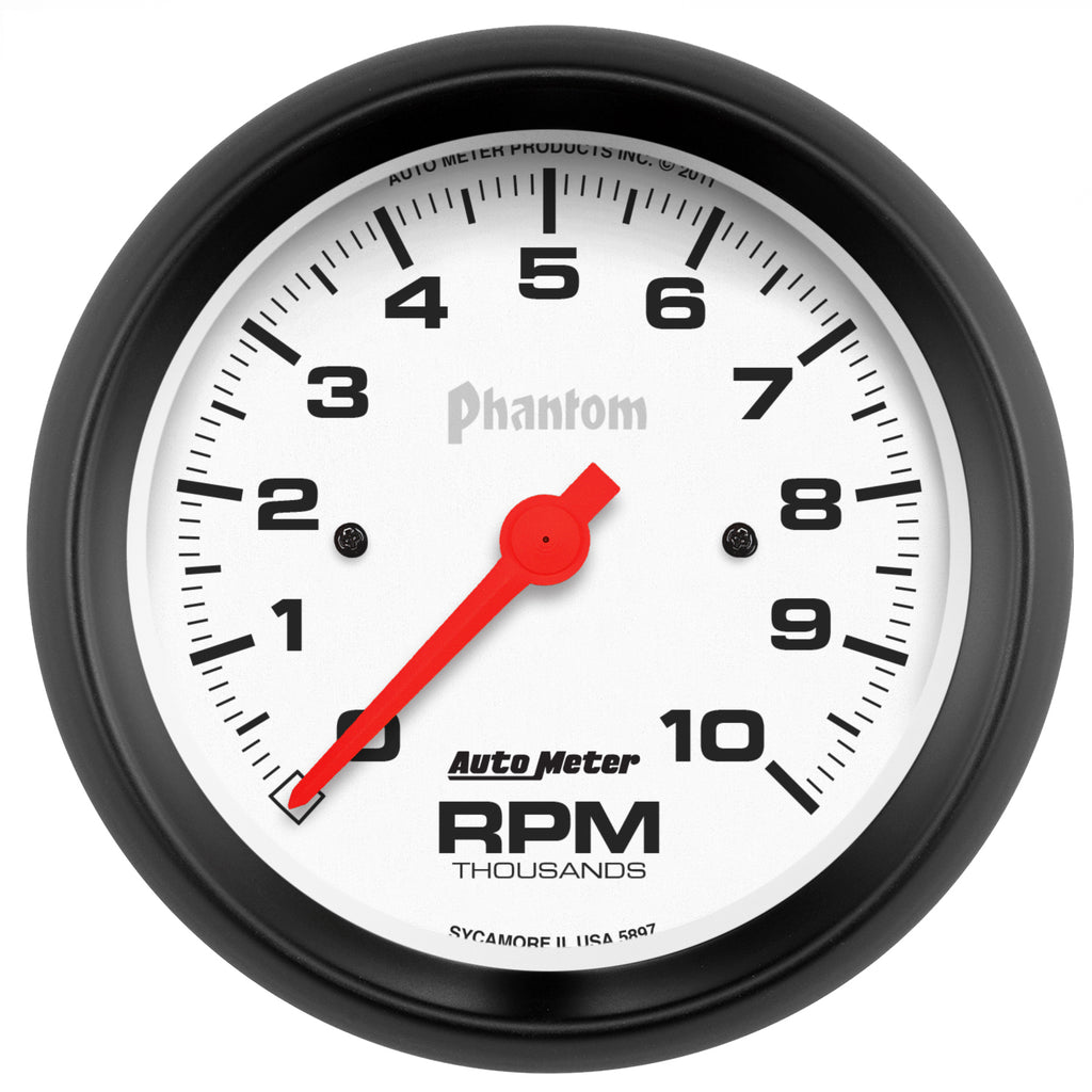 AutoMeter 5897 GAUGE, TACHOMETER, 3 3/8", 10K RPM, IN-DASH, PHANTOM