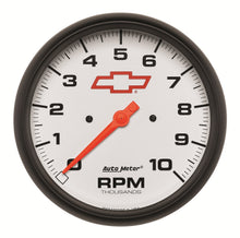 Load image into Gallery viewer, AutoMeter 5898-00406 GAUGE, TACHOMETER, 5", 10K RPM, IN-DASH, CHEVY RED BOWTIE, WHITE