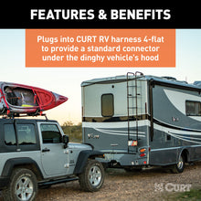 Load image into Gallery viewer, CURT 58980 Dinghy Towing Electrical Adapter (4-Way Flat Vehicle to 7-Way RV Blade)
