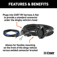 Load image into Gallery viewer, CURT 58981 Dinghy Towing Electrical Adapter (4-Way Flat Vehicle to 6-Way Round)