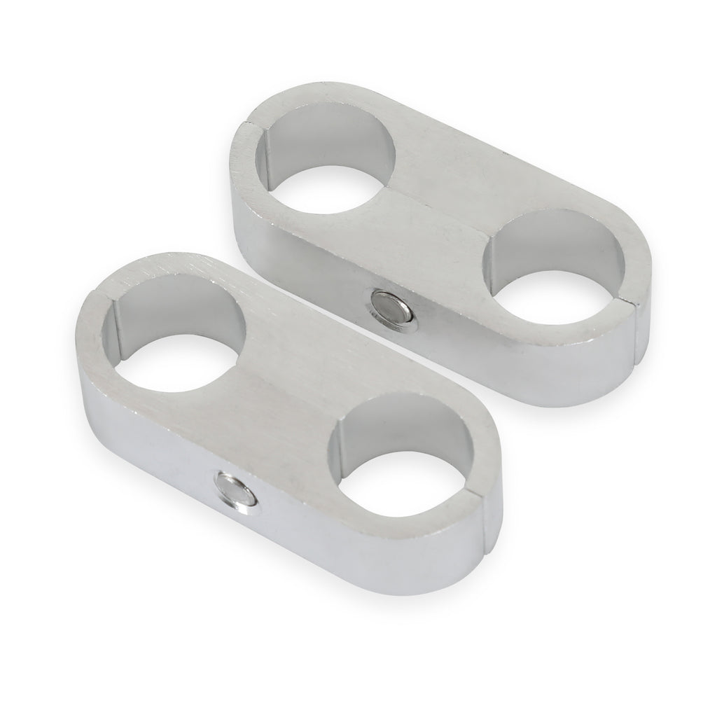 58In.-Polished-Alum.-HoseTube-Separators-2Pk
