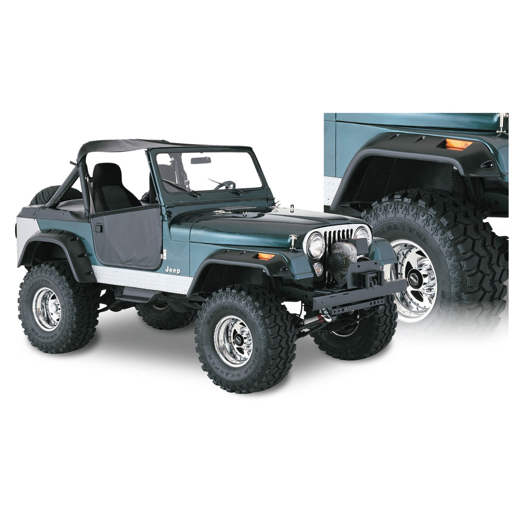59-83-Jeep-Cj5-Cutout-Style-Flares-4Pc---Black